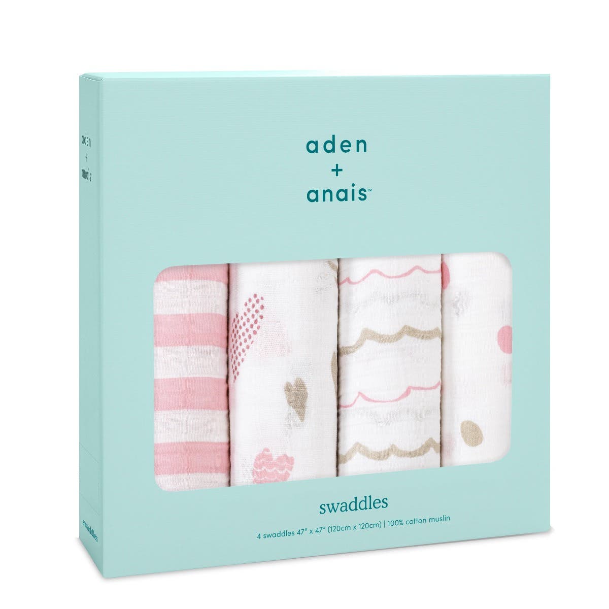 boutique 100% cotton muslin swaddle blanket 4 pack - Image 4