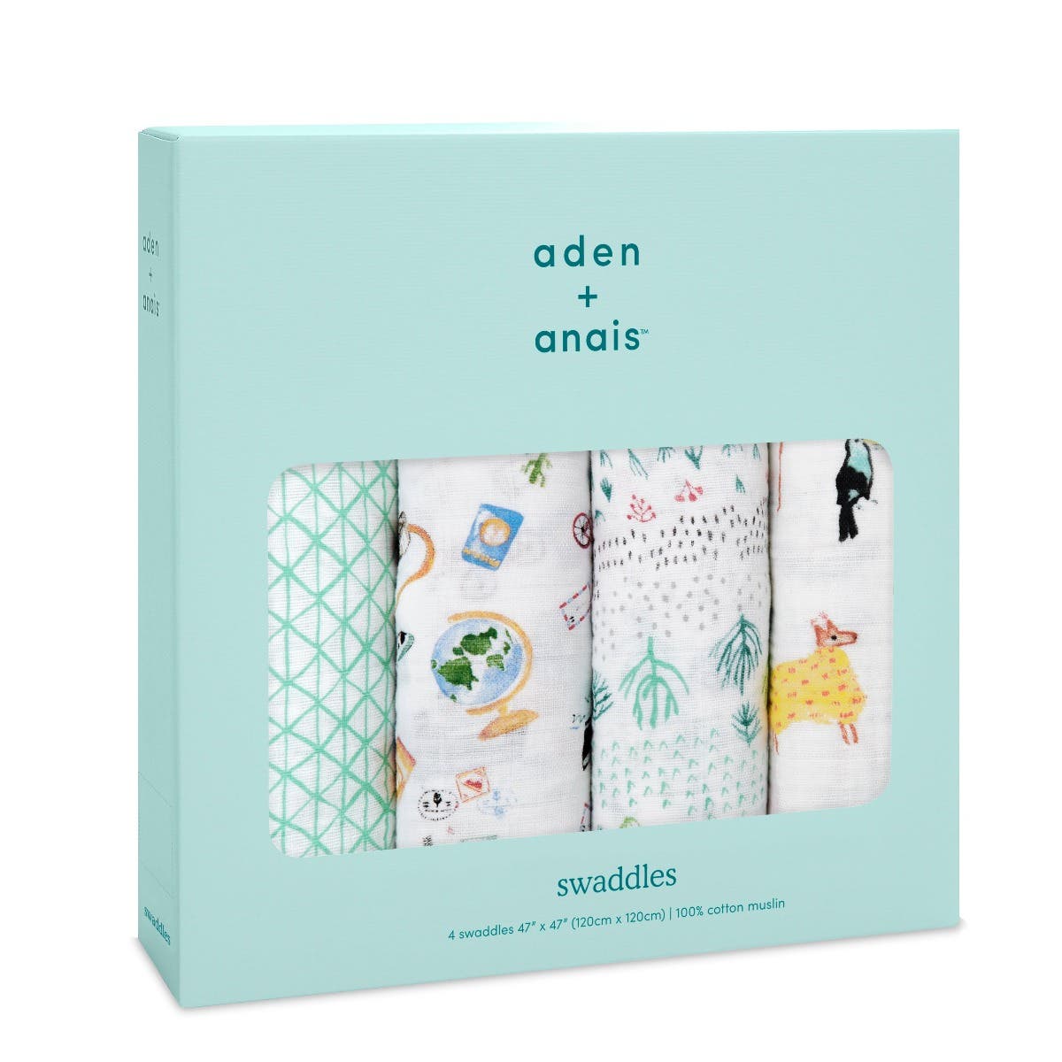 boutique 100% cotton muslin swaddle blanket 4 pack - Image 7