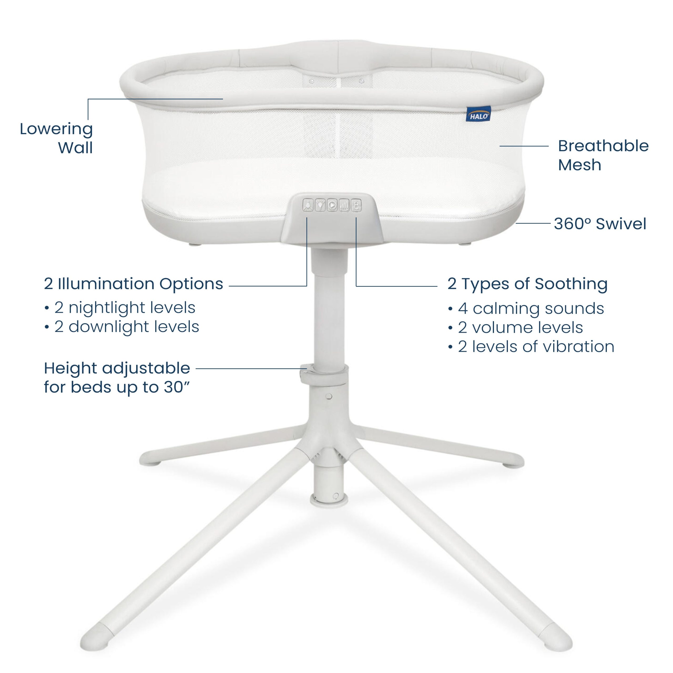 BassiNest® Soothing Swivel Sleeper 3.0 Bassinet - Image 4