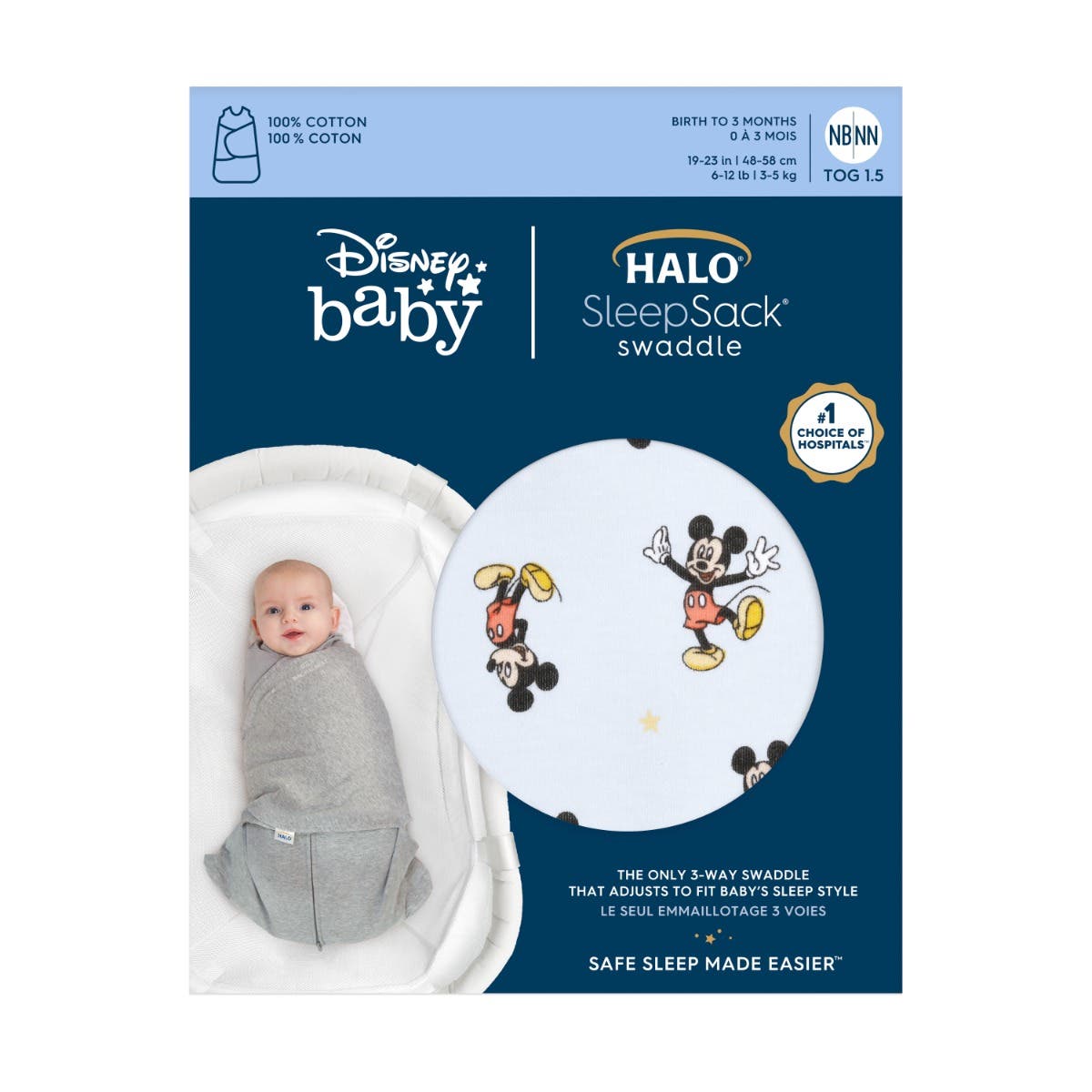 Disney™ 100% Cotton Swaddle TOG 1.5 - Image 5
