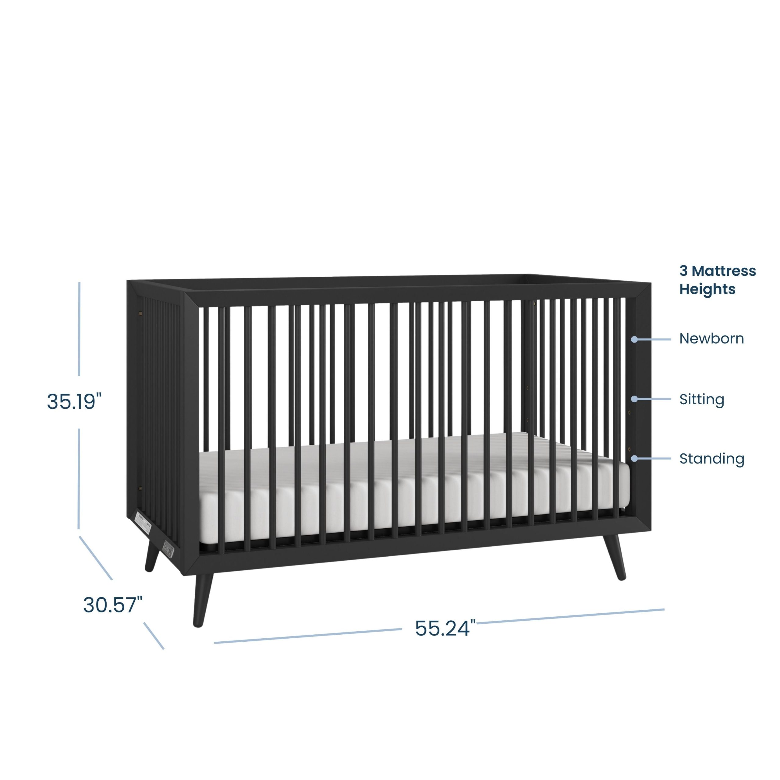 Cranbrook 4-in-1 Convertible Crib. Ebony - Image 4