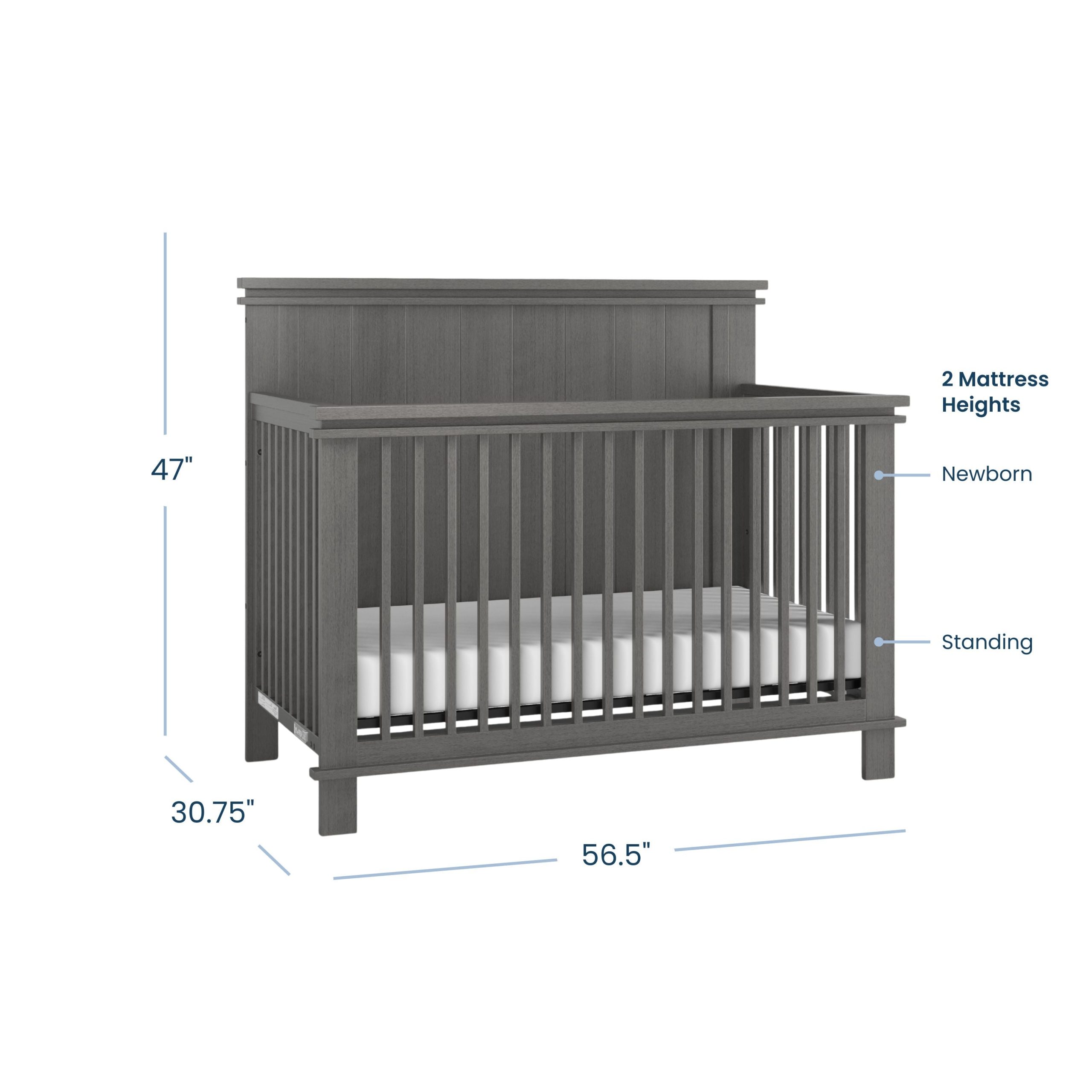 Denman 3-Piece Nursery Set with Crib. Dresser and Chest - Image 2