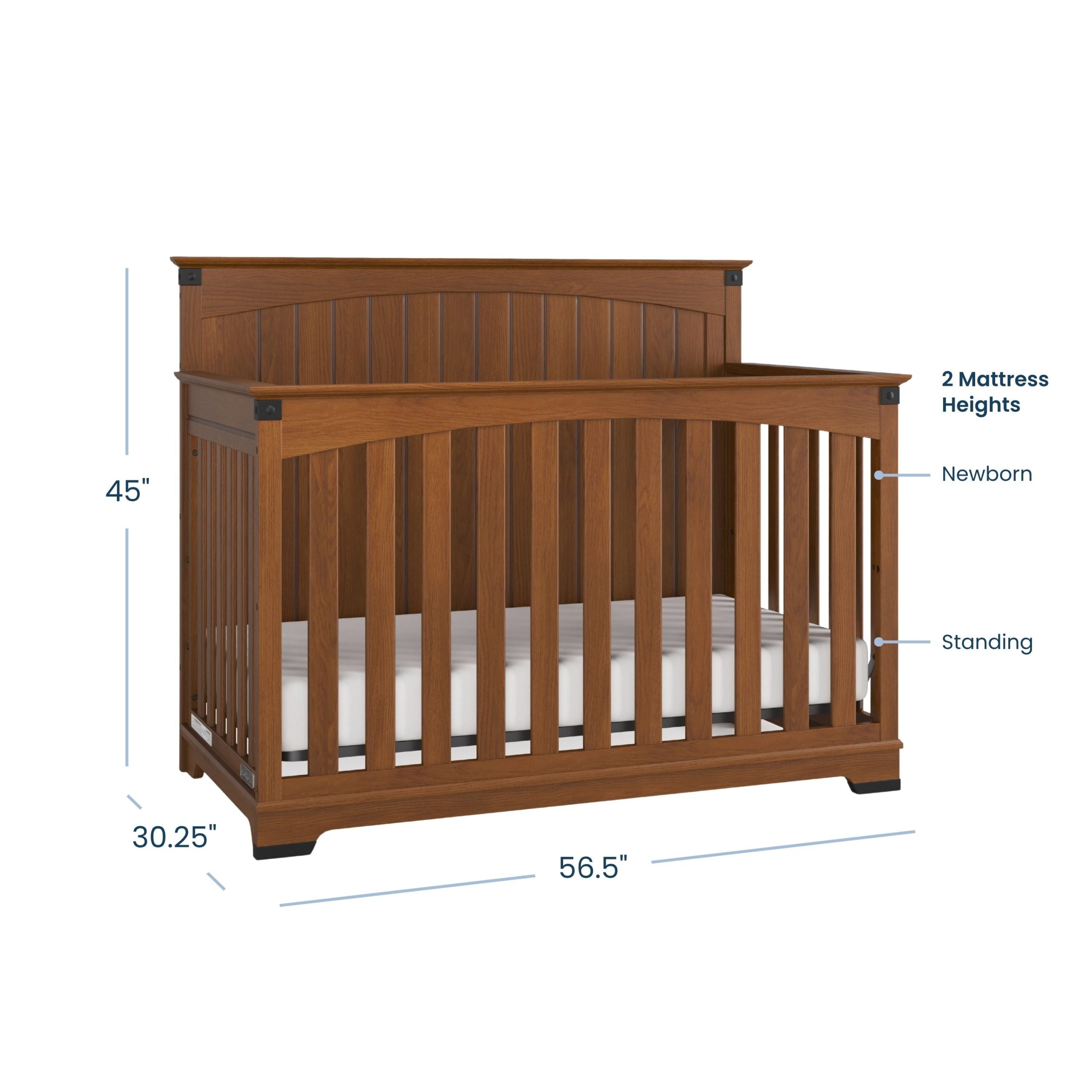 Redmond 3 Piece Nursery Set with Crib. Dresser and Chest - Image 2