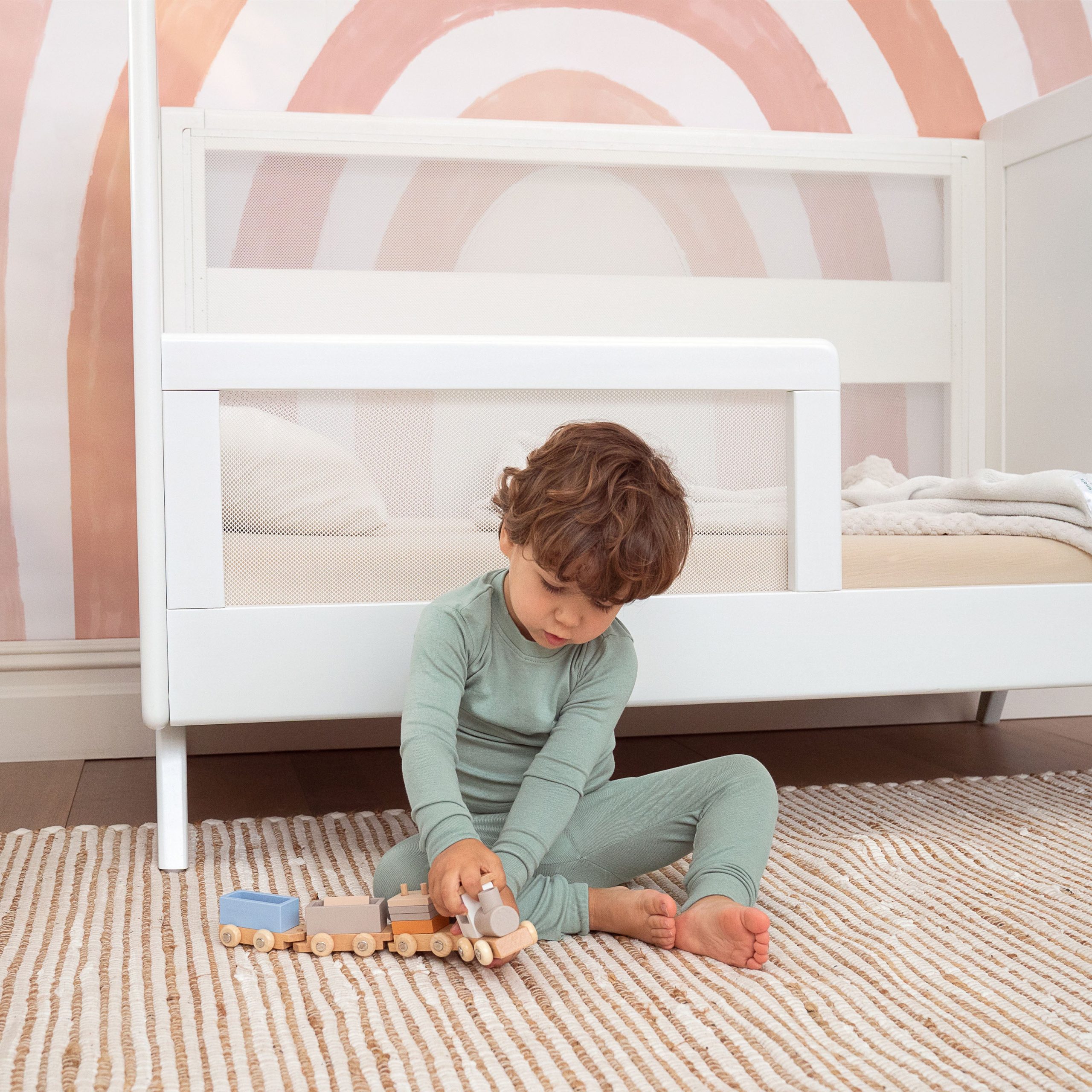 3-in-1 Convertible Full Size Breathable Mesh Crib - Image 8
