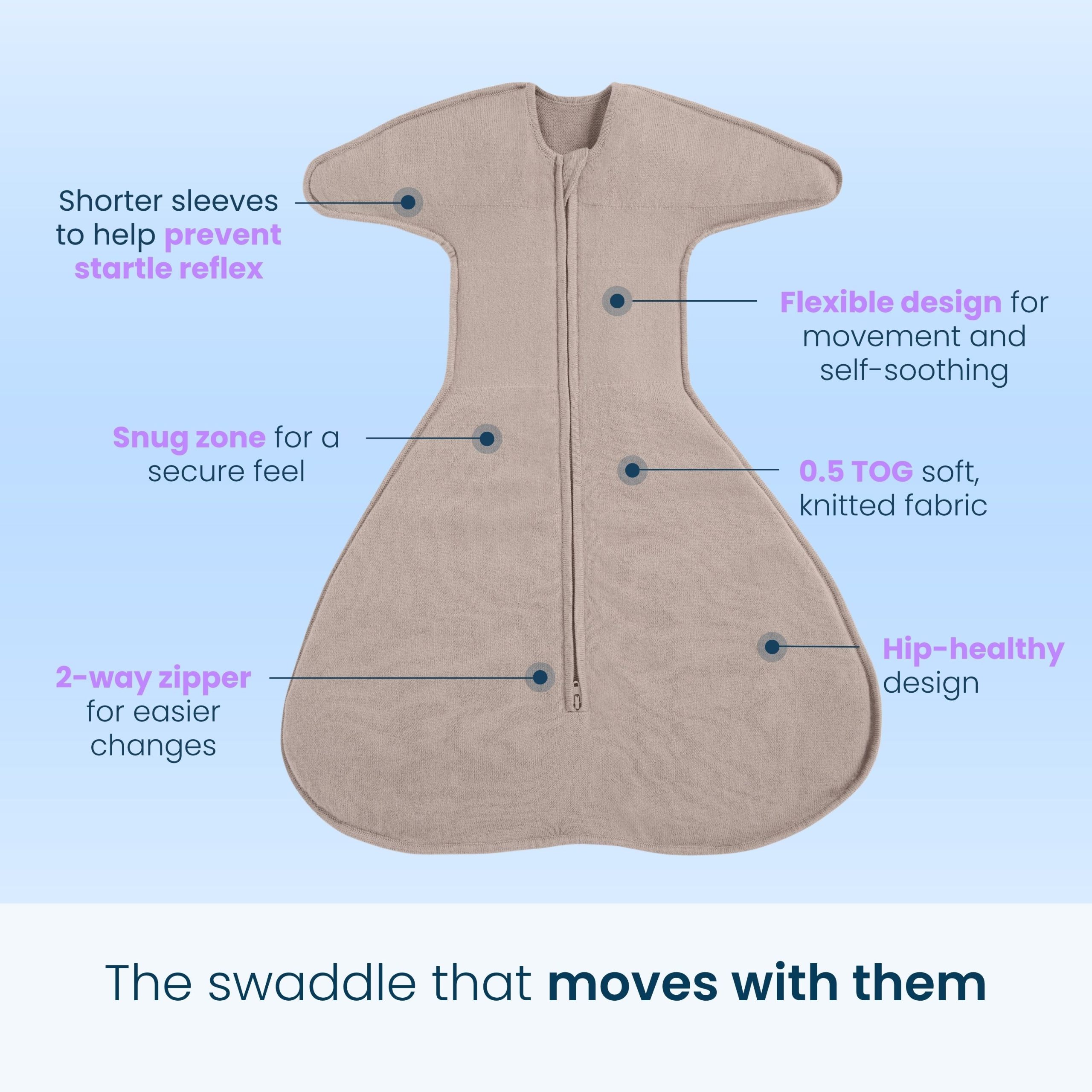 SwaddleStretch™ Newborn Swaddle TOG 0.5 - Image 3