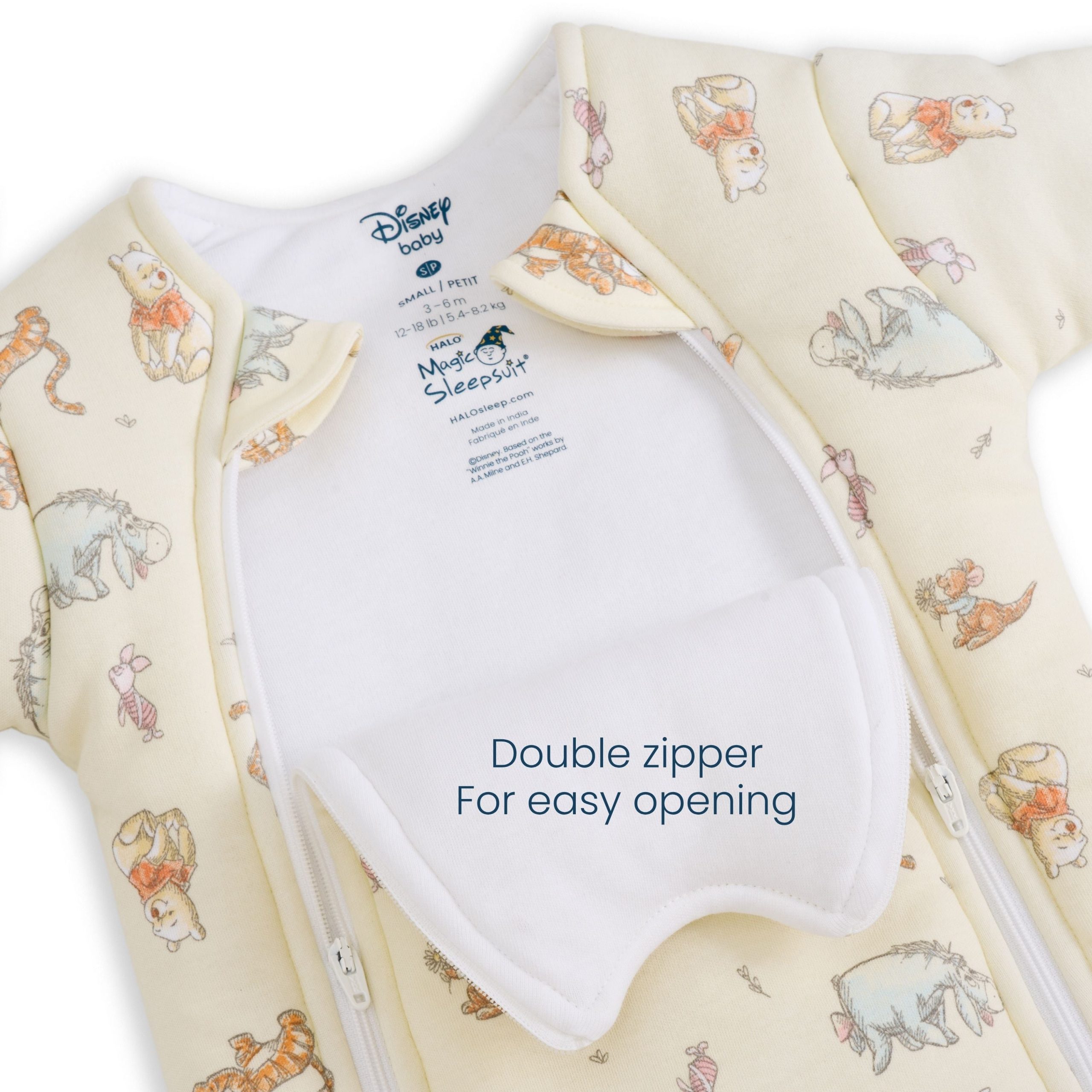 Disney® Winnie the Pooh Baby Merlin's Magic Sleepsuit® 100% Cotton - Image 5