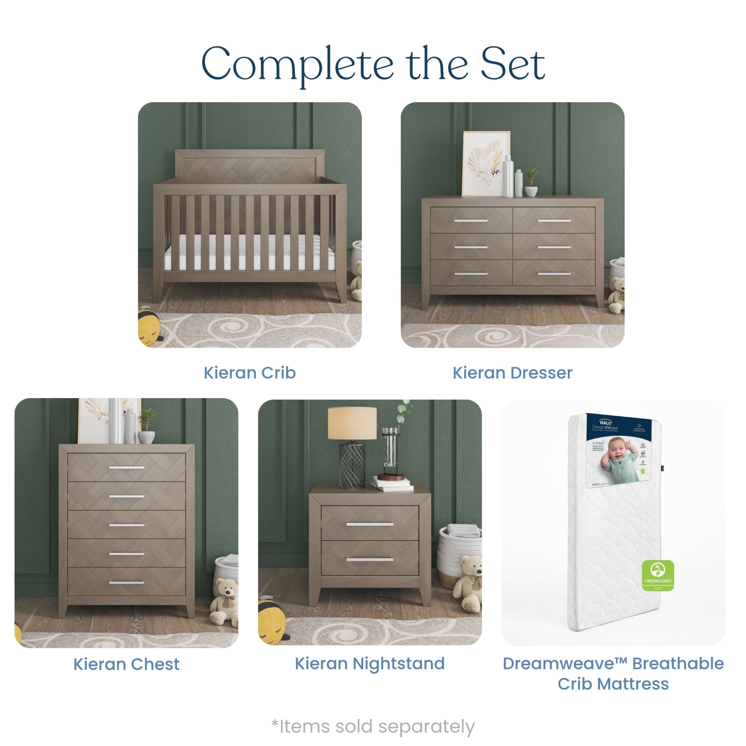 Kieran 4-in-1 Convertible Crib. Crescent Gray - Image 6