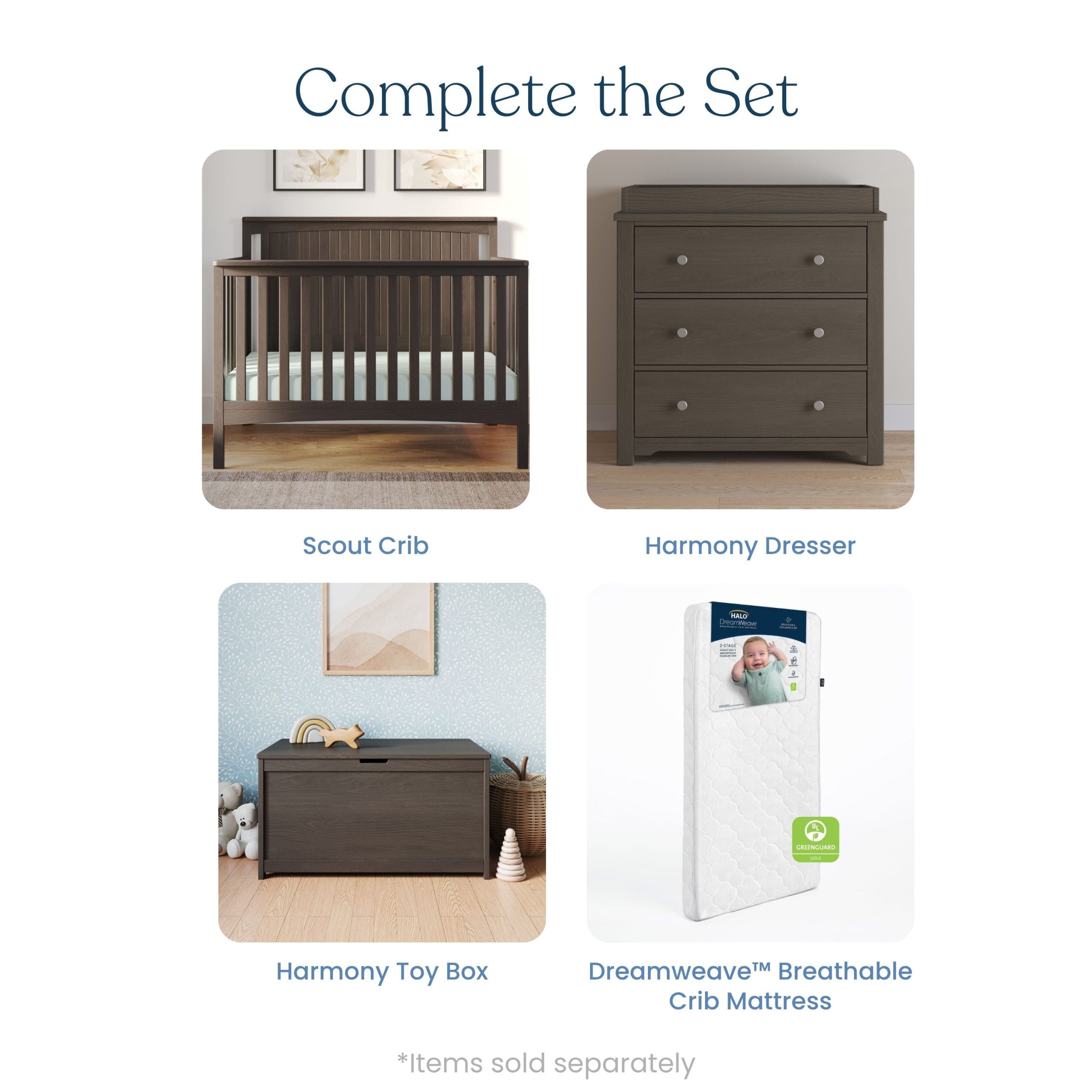 Scout 4-in-1 Convertible Crib. Dapper Gray - Image 6
