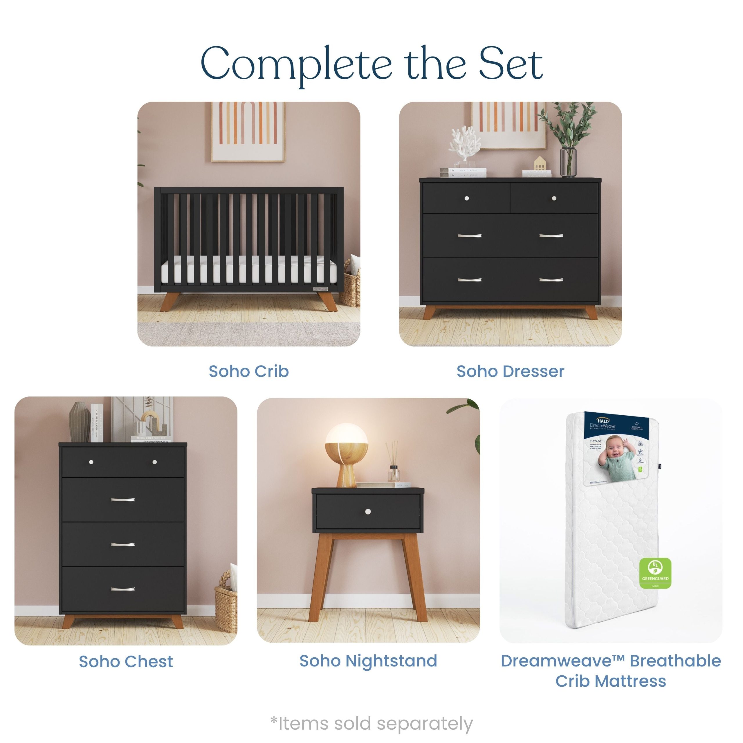 Soho 4-in-1 Convertible Crib. Ebony - Image 6