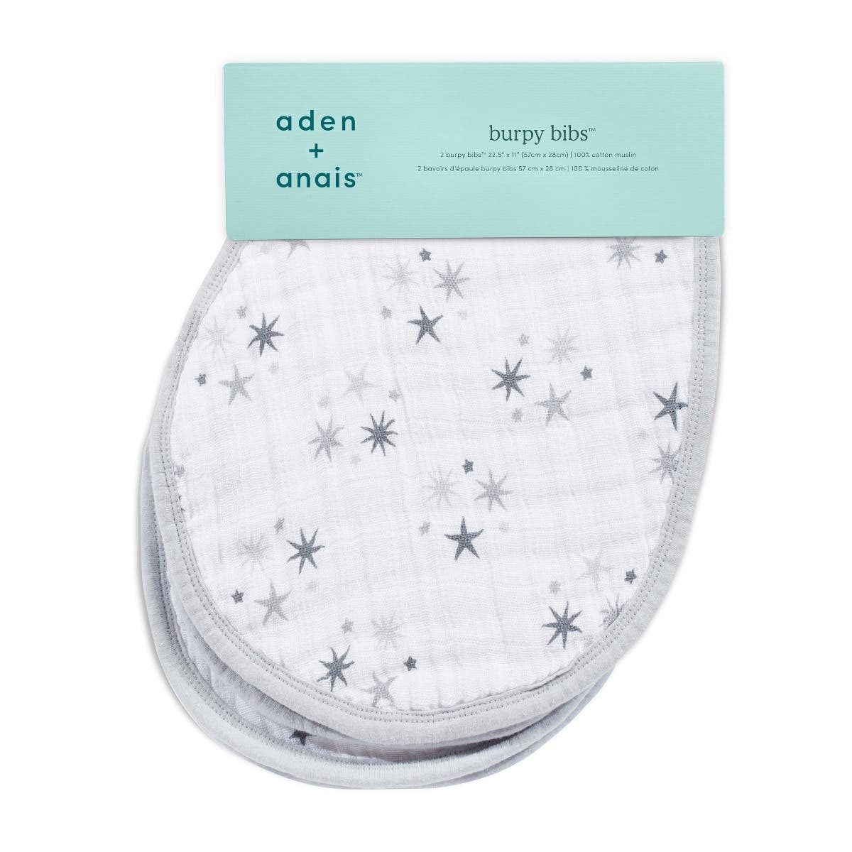 boutique 100% cotton muslin burpy bibs 2 pack - Image 3