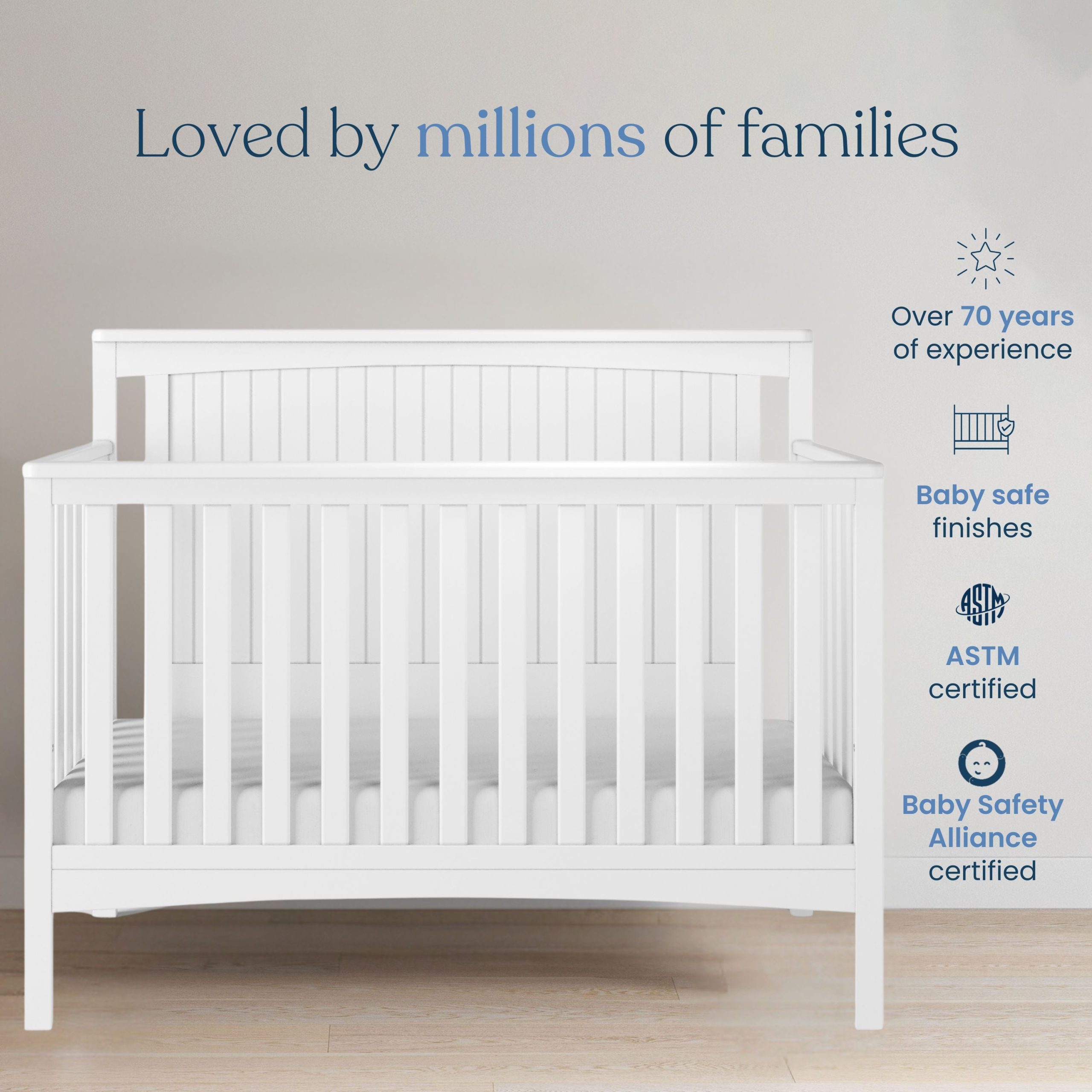 Scout 4-in-1 Convertible Crib. Matte White - Image 7