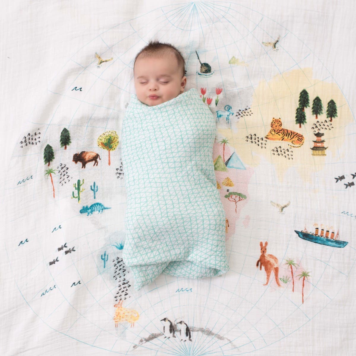 boutique 100% cotton muslin swaddle blanket - Image 2