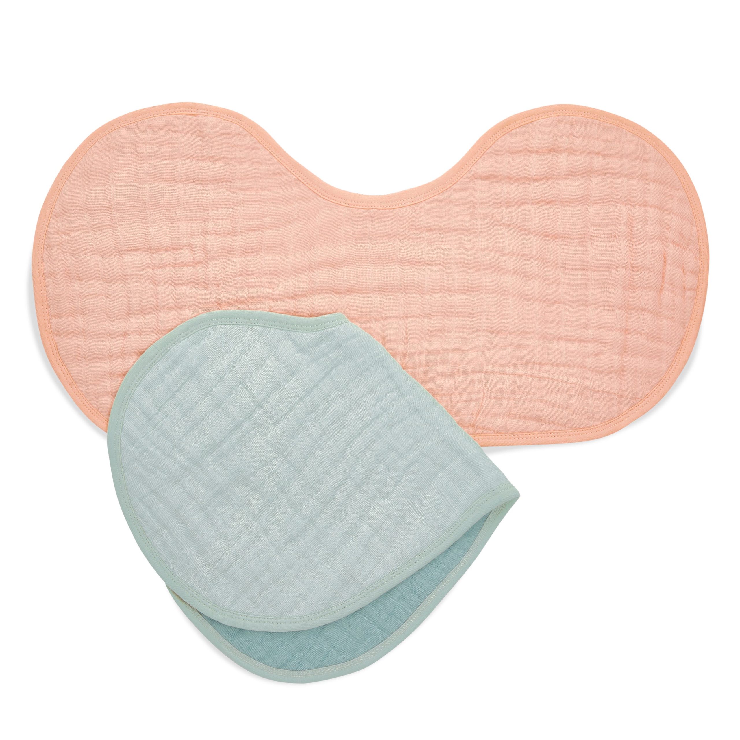 organic cotton muslin burpy bibs 2 pack - Image 4