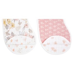organic cotton muslin burpy bibs 2 pack
