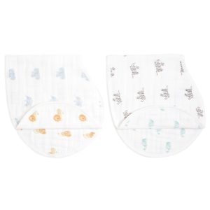 organic cotton muslin burpy bibs 2 pack