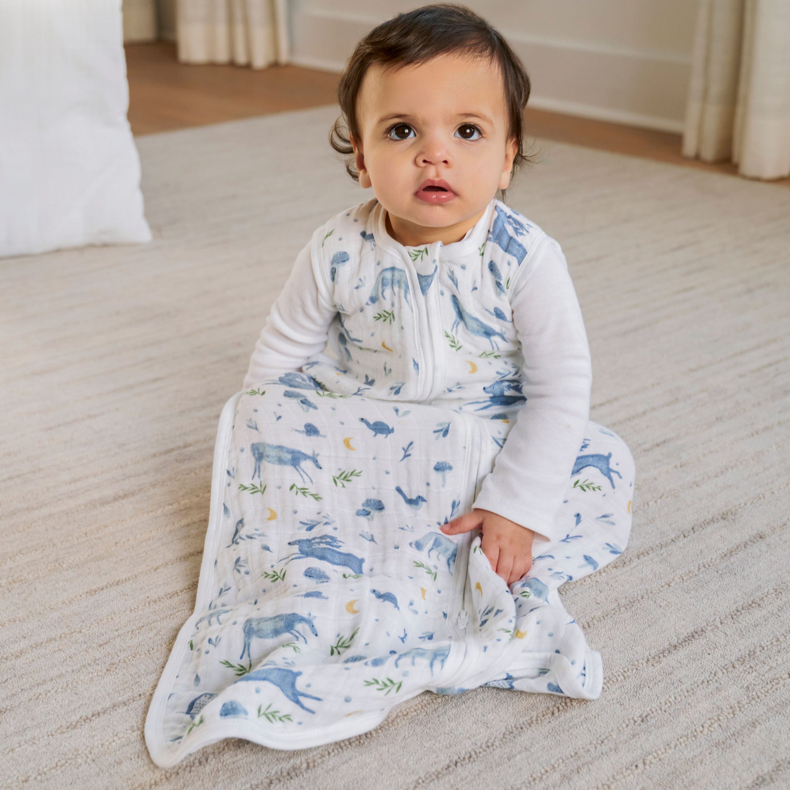 organic cotton light sleep sack TOG 1.0 - Image 2