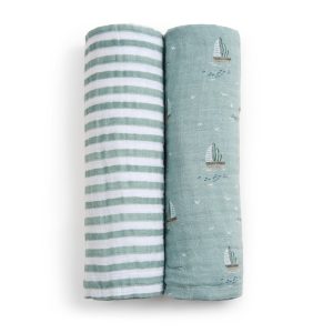 organic cotton muslin swaddle blanket 2 pack