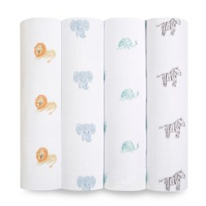 organic cotton muslin swaddle blanket 4 pack