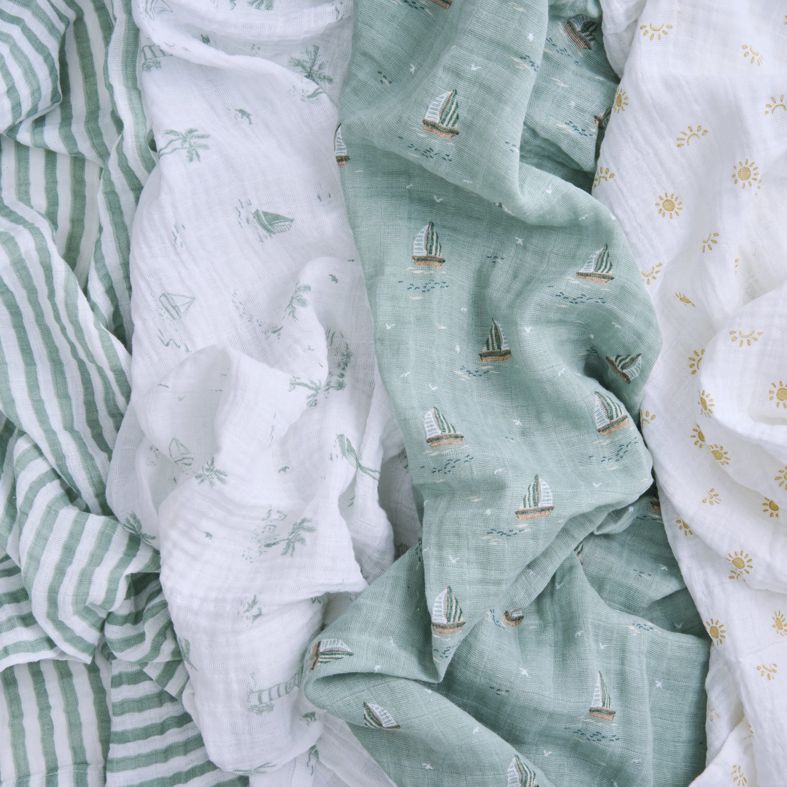 organic cotton muslin swaddle blanket 4 pack - Image 5