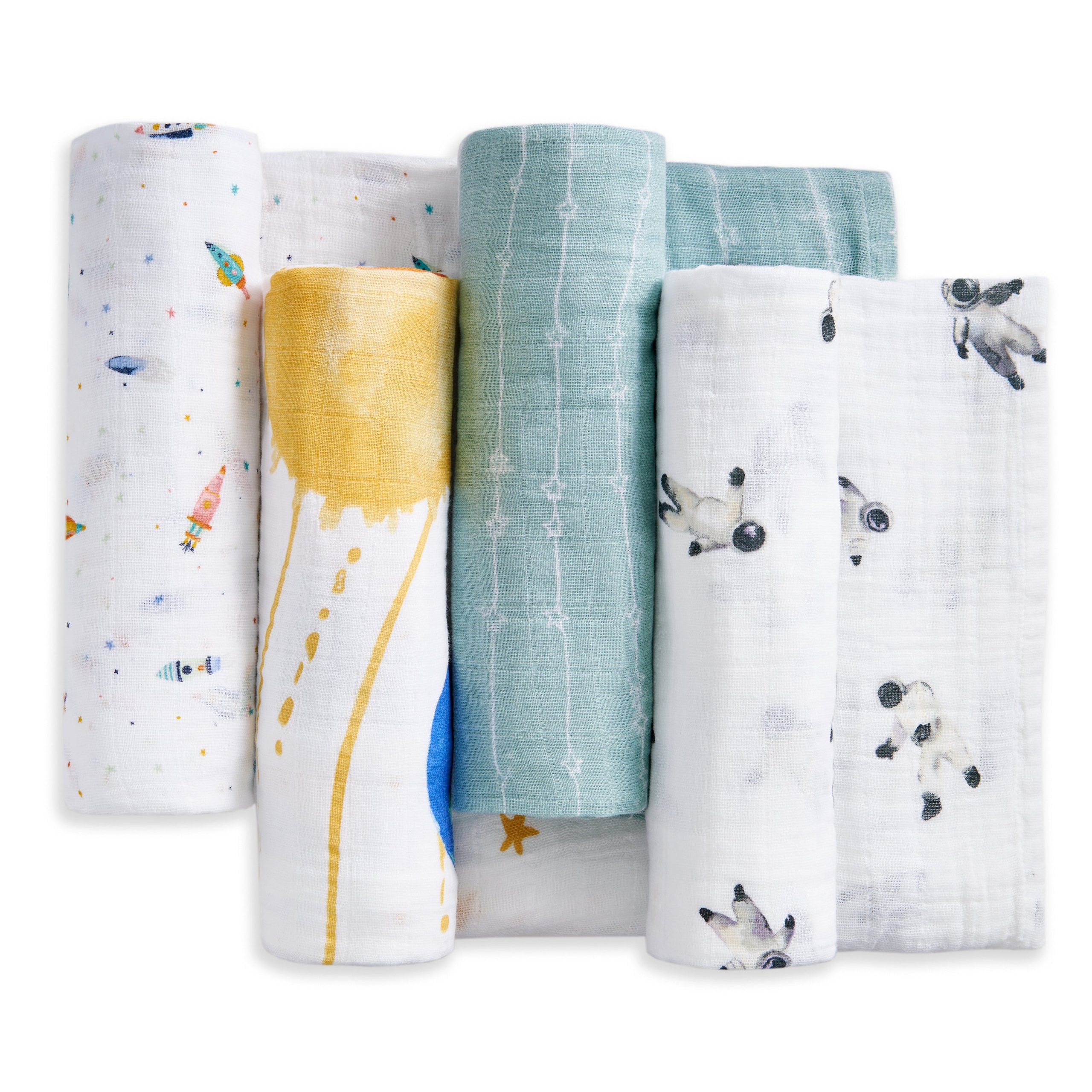 organic cotton muslin swaddle blanket 4 pack - Image 3