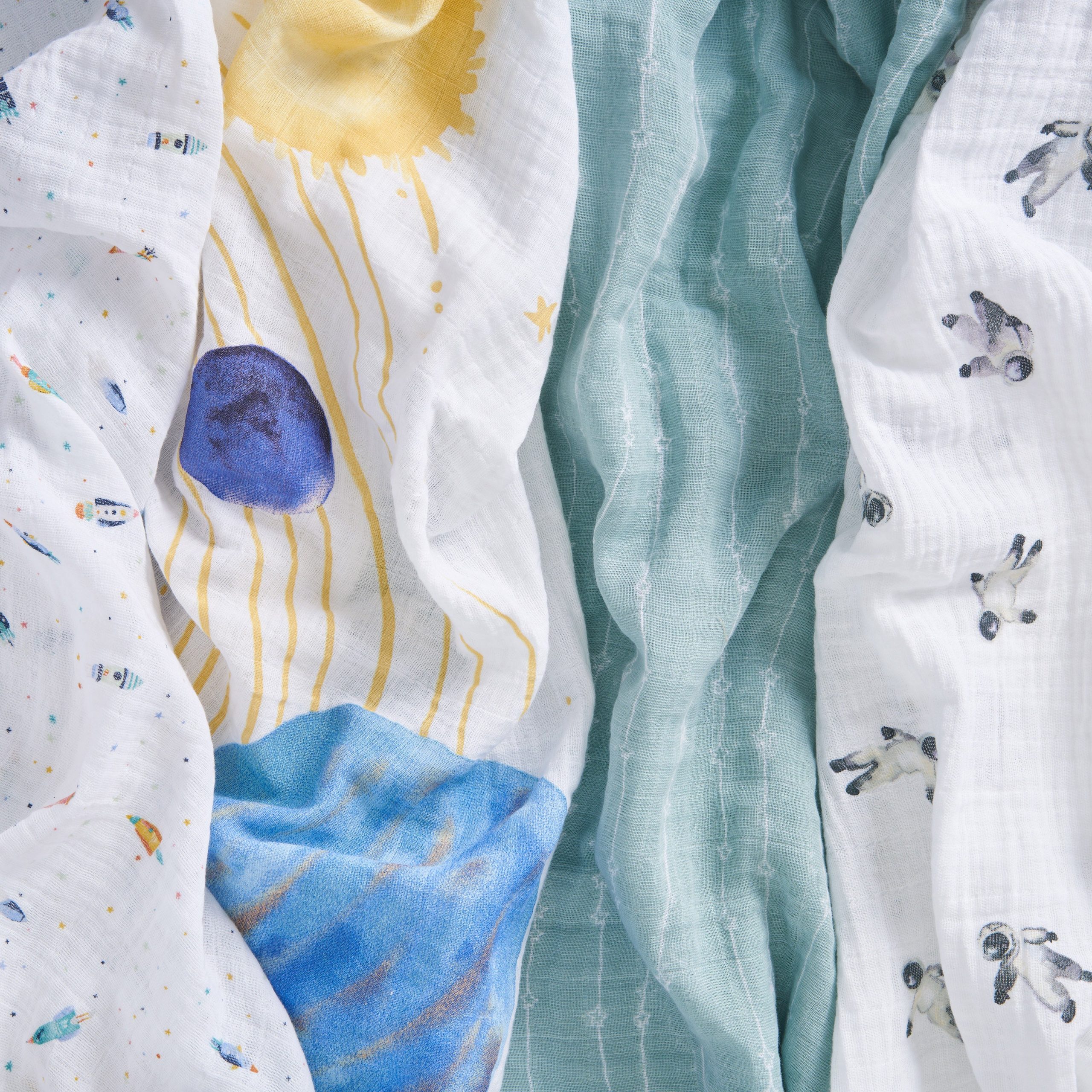 organic cotton muslin swaddle blanket 4 pack - Image 4
