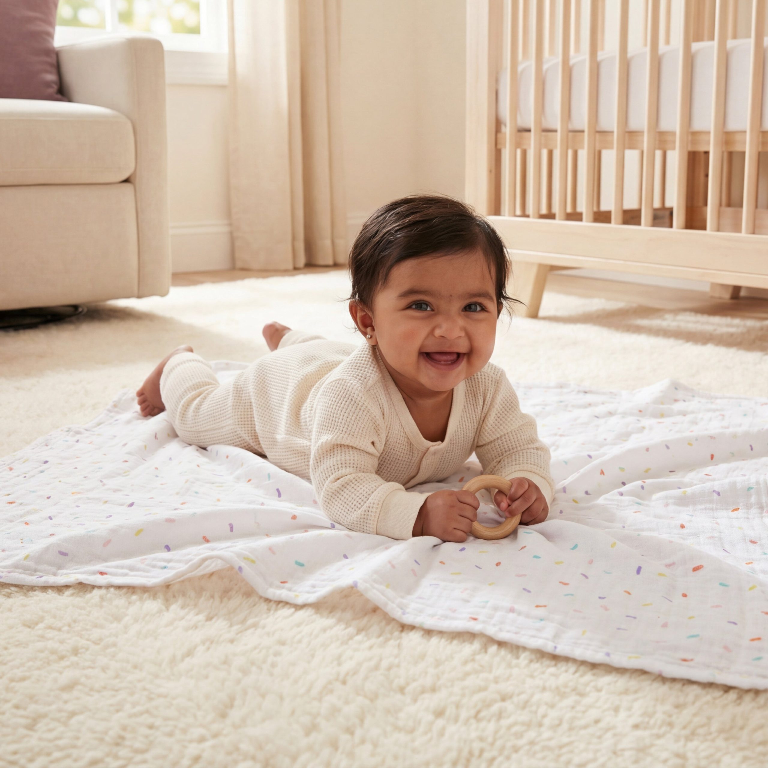 essentials cotton muslin swaddle blanket 2 pack - Image 2