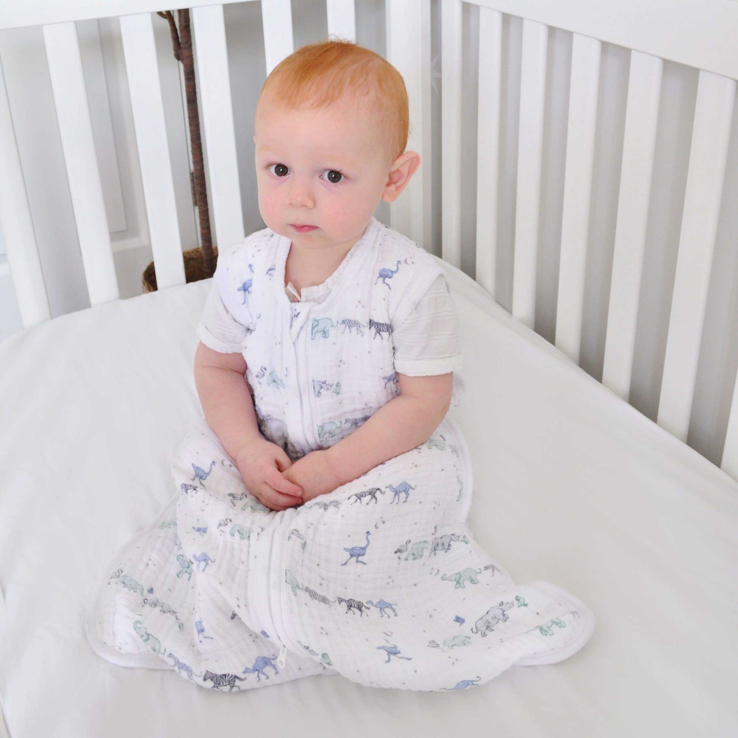 boutique 100% cotton muslin light sleep sack TOG 1.0 - Image 2