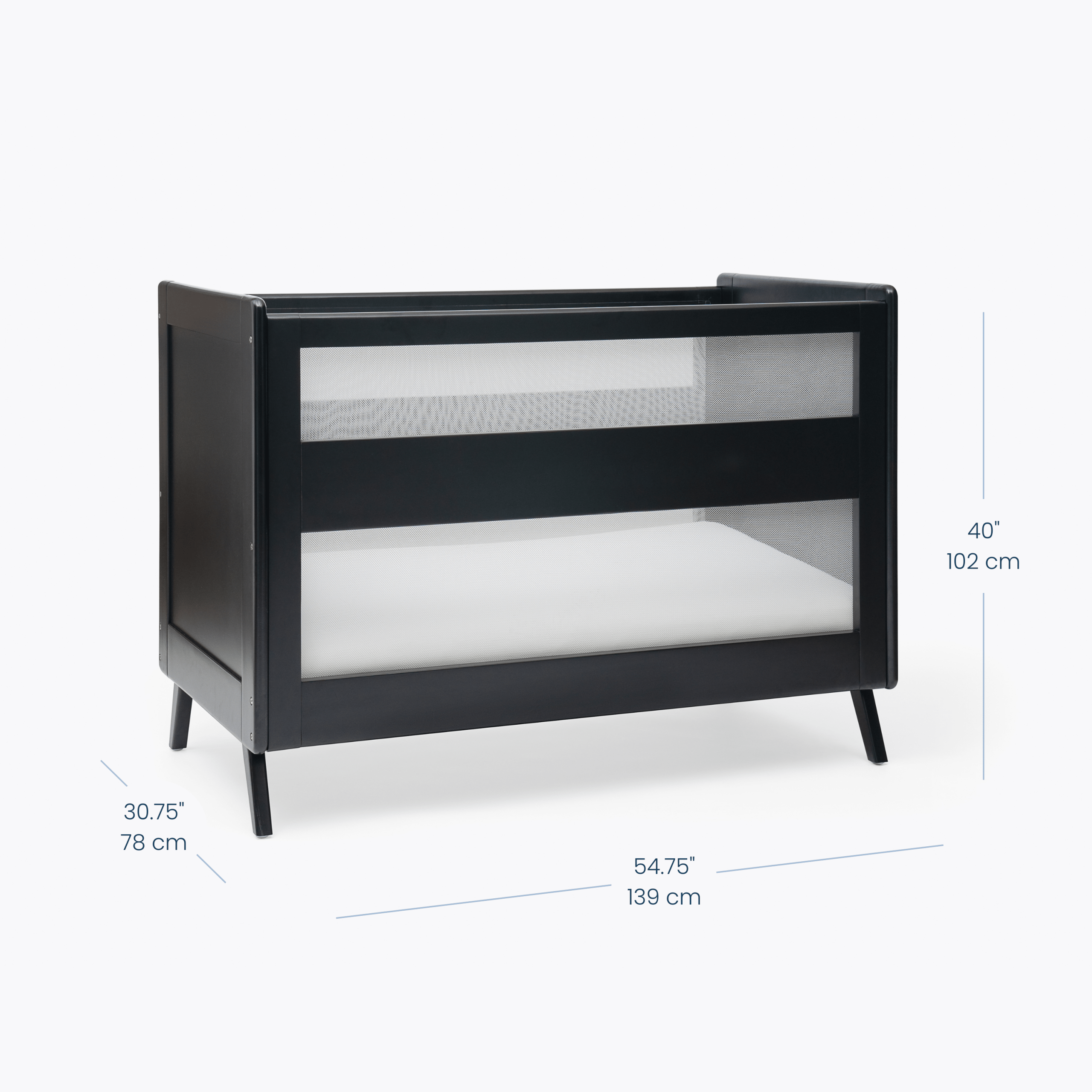 3-in-1 Convertible Full Size Breathable Mesh Crib - Image 6