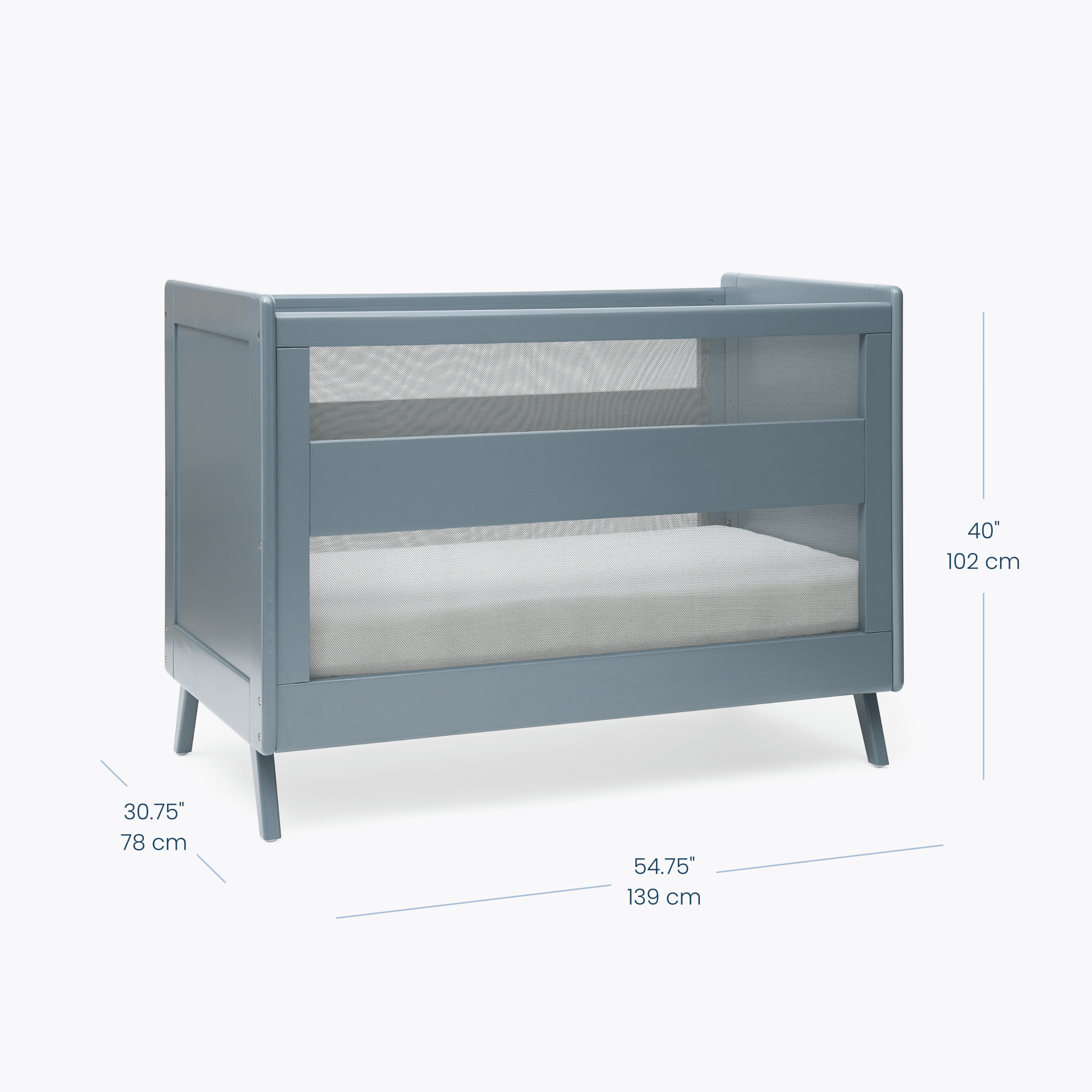 3-in-1 Convertible Full Size Breathable Mesh Crib - Image 6