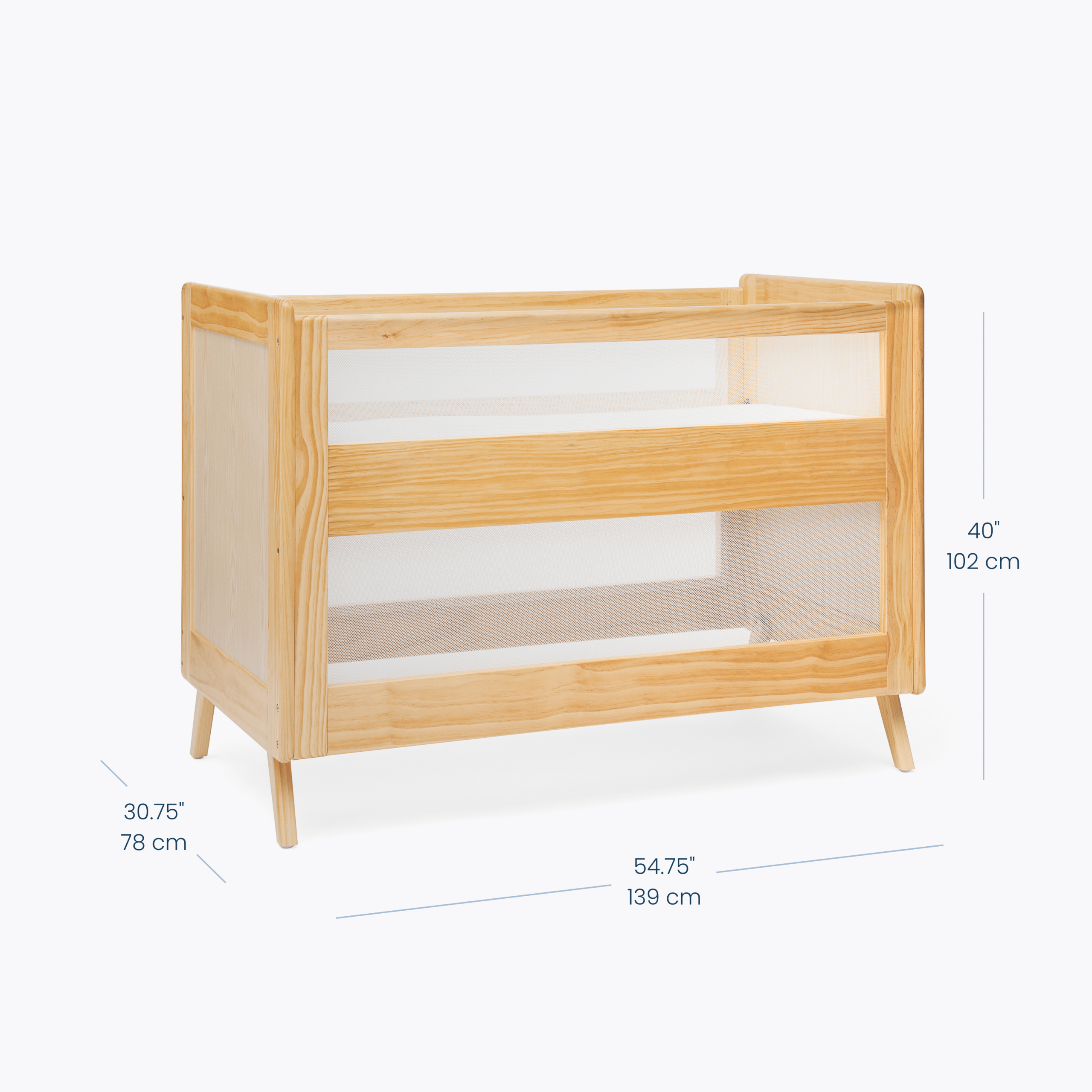 3-in-1 Convertible Full Size Breathable Mesh Crib - Image 9