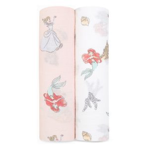 Disney™ essentials cotton muslin swaddle blanket 2 pack