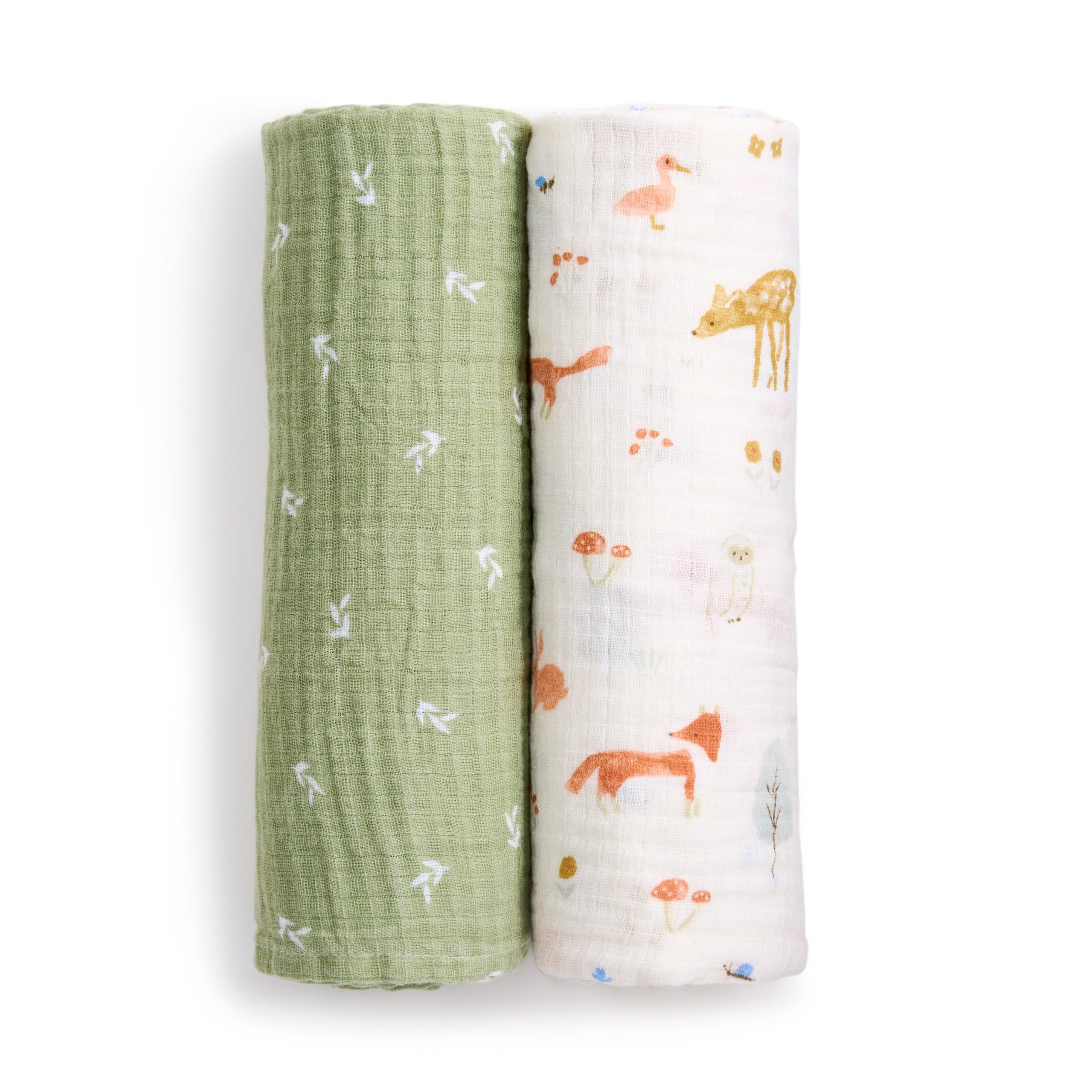 essentials cotton muslin swaddle blanket 2 pack