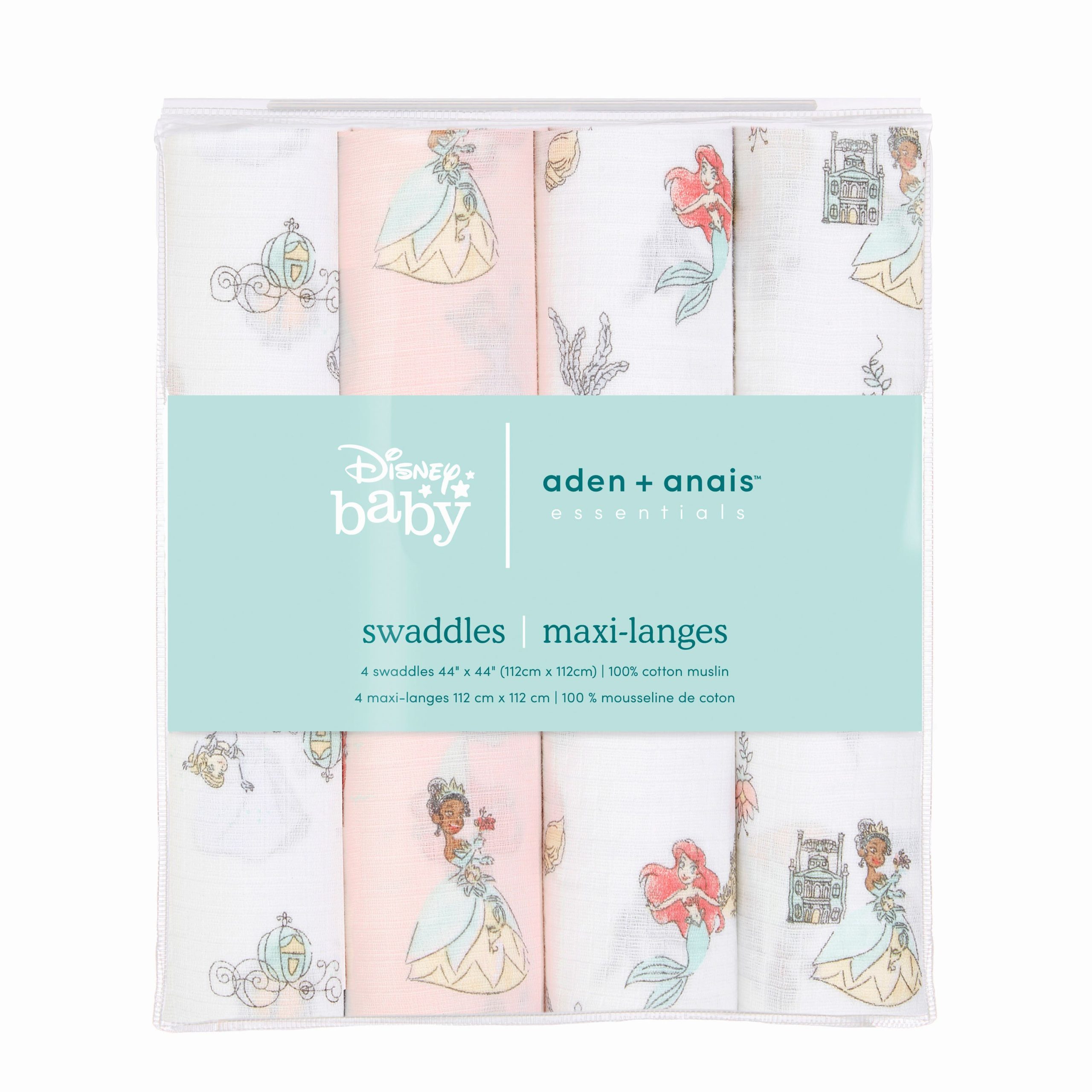 Disney™ essentials cotton muslin swaddle blanket 4 pack - Image 5