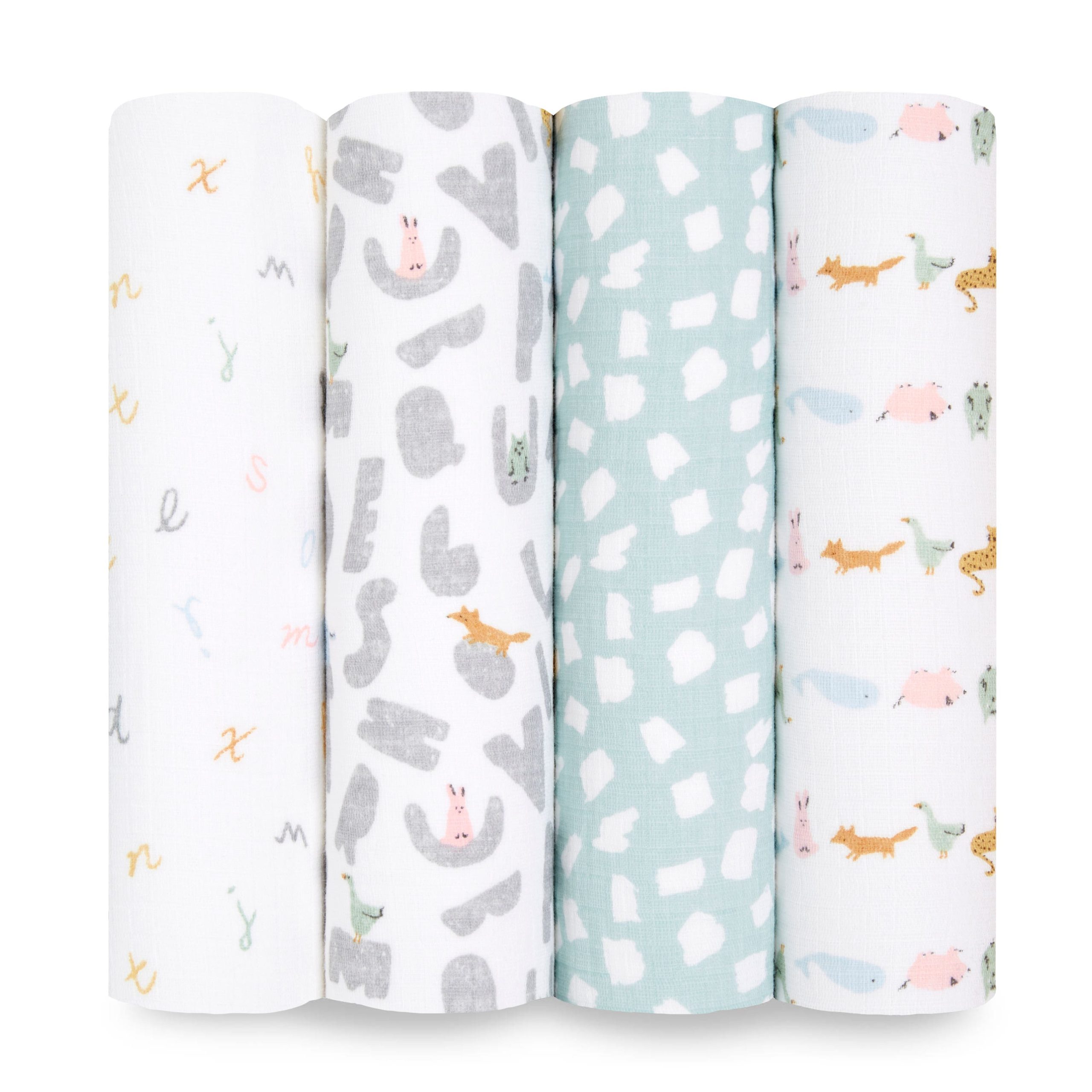 essentials cotton muslin swaddle blanket 4 pack
