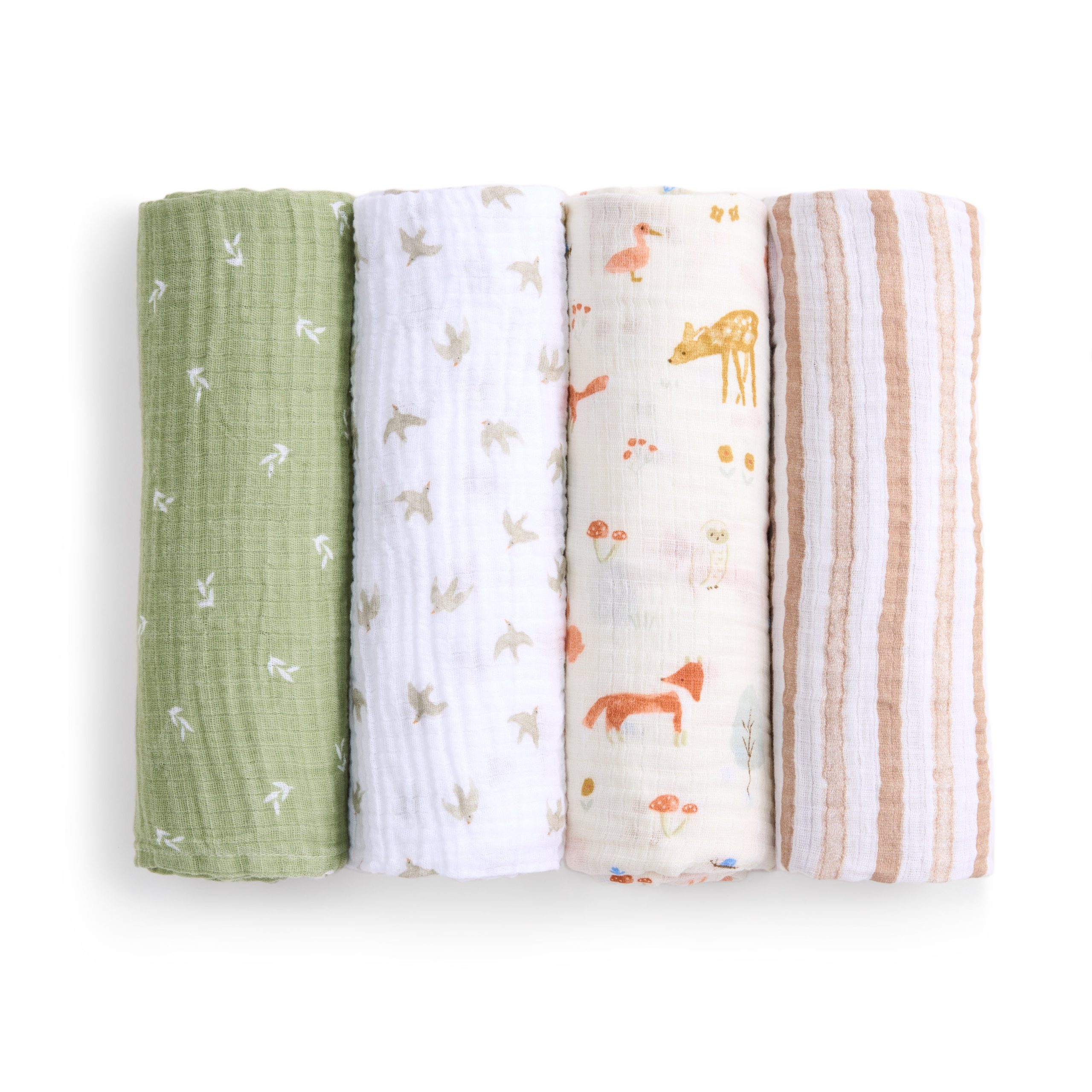 essentials cotton muslin swaddle blanket 4 pack
