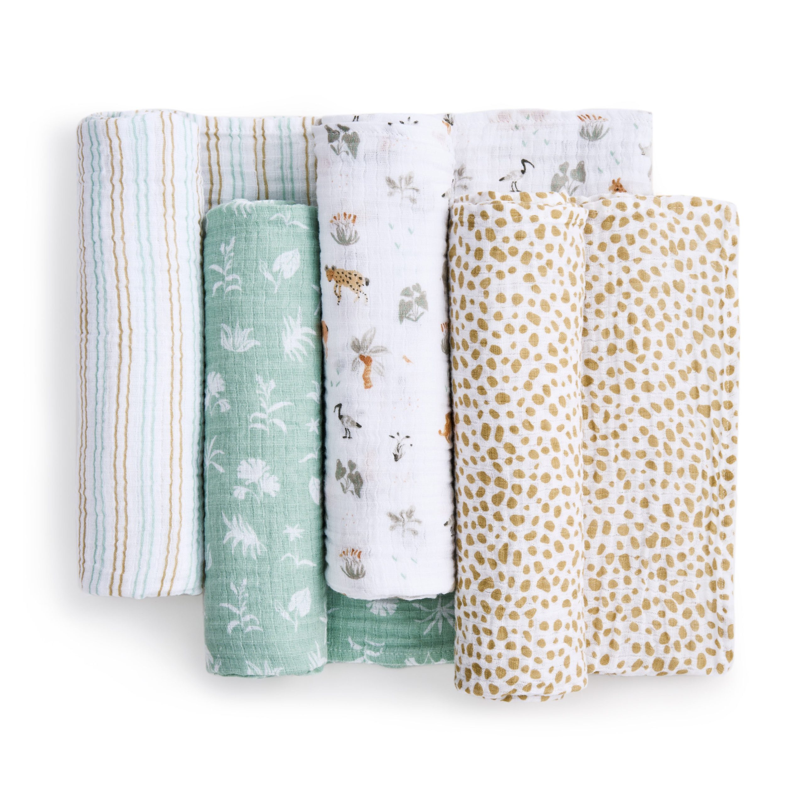 essentials cotton muslin swaddle blanket 4 pack - Image 3