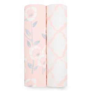 essentials silky soft swaddle blanket 2 pack