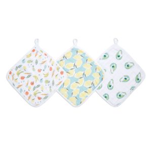essential cotton muslin washcloths 3 pack