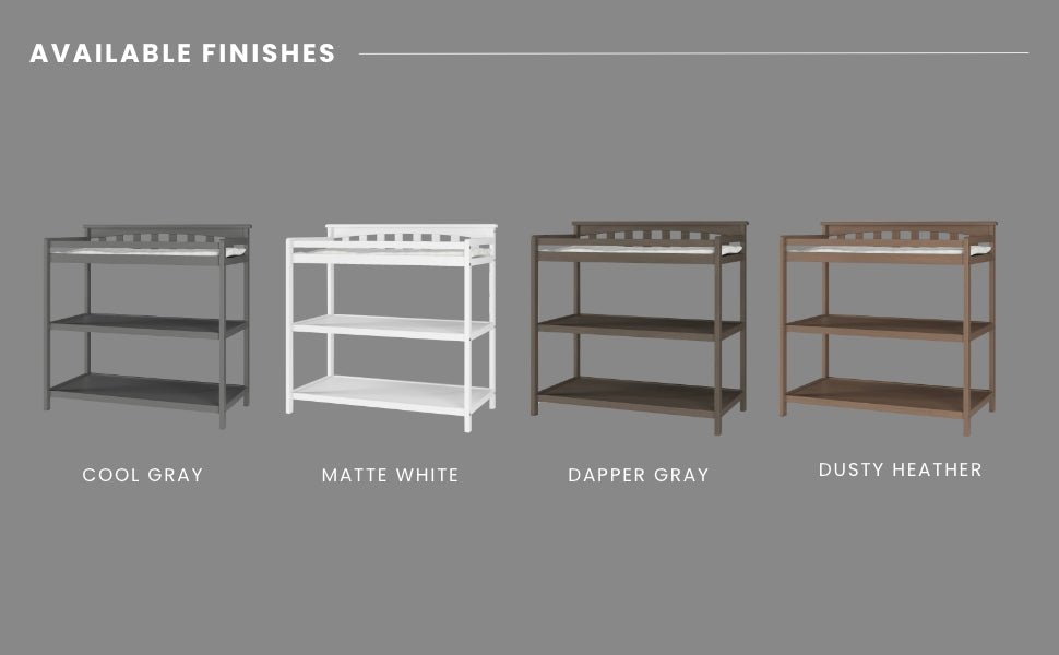 Flat Top Baby Changing Table. Cool Gray - Image 12