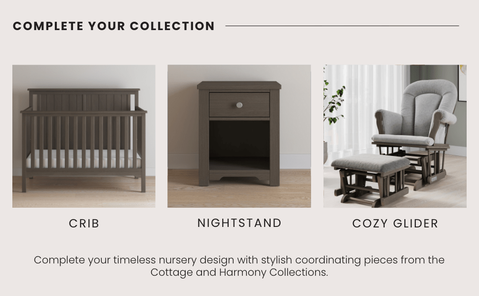 Cozy Glider and Ottoman. Dapper Gray - Image 12