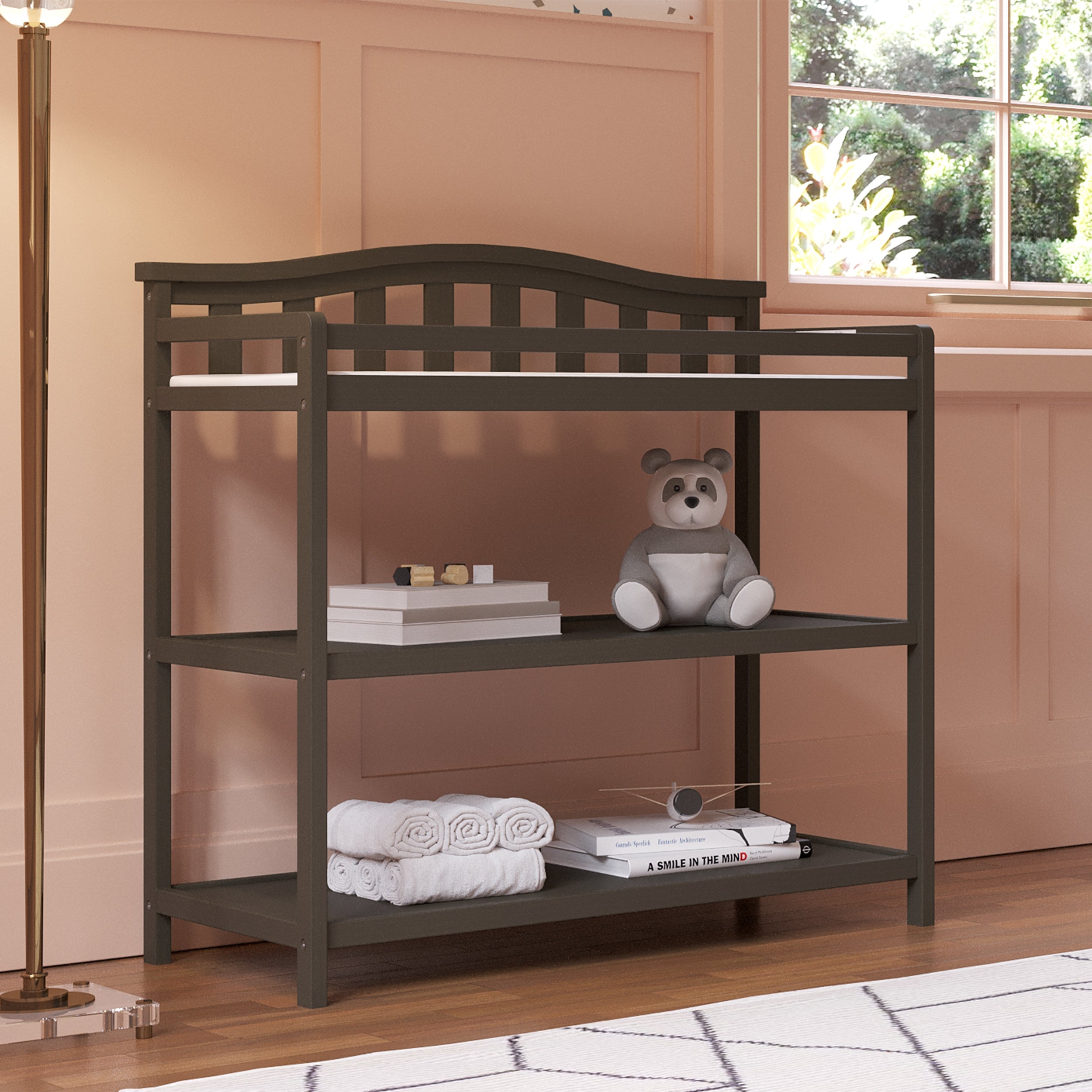 Arch Top Baby Changing Table. Dapper Gray - Image 4