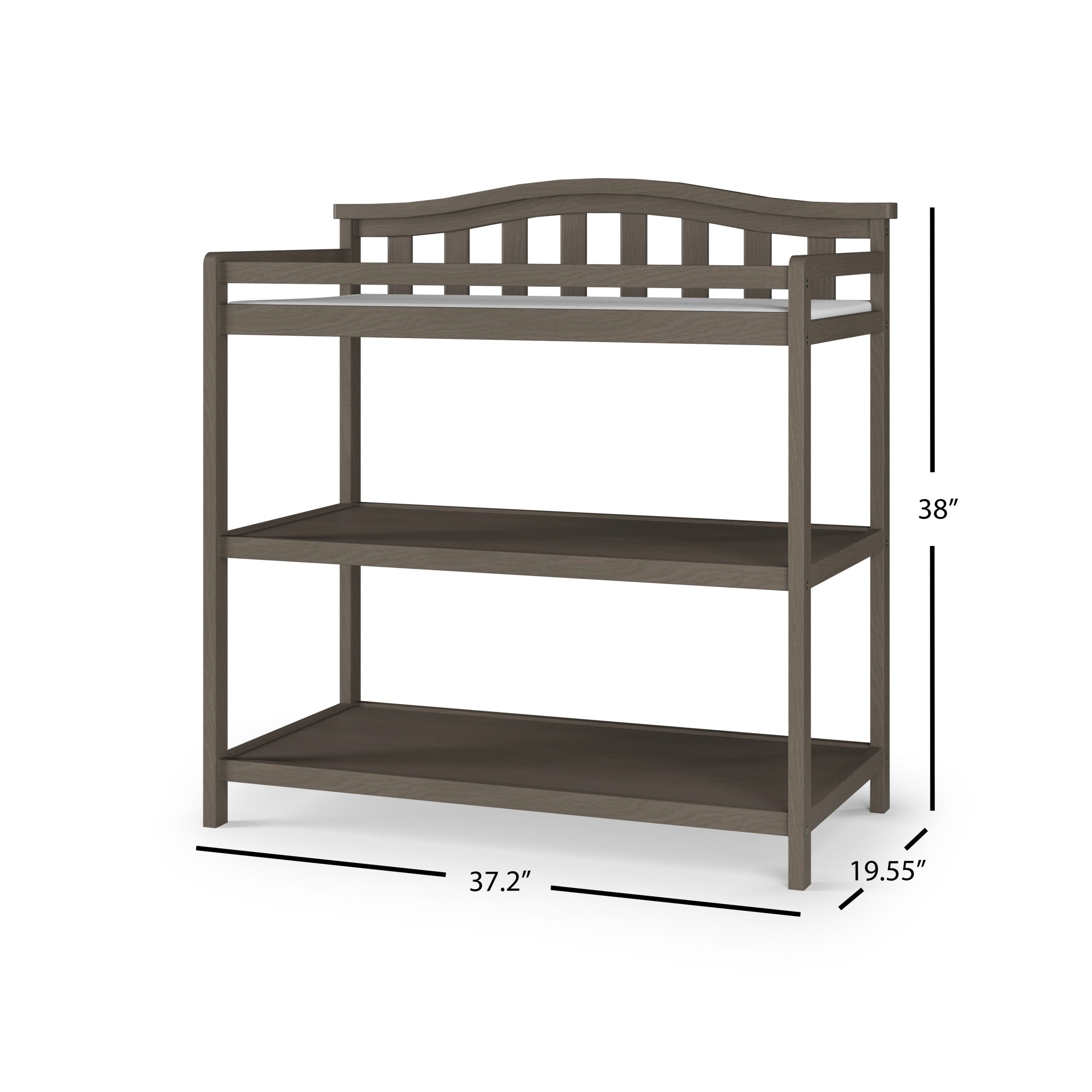 Arch Top Baby Changing Table. Dapper Gray - Image 3