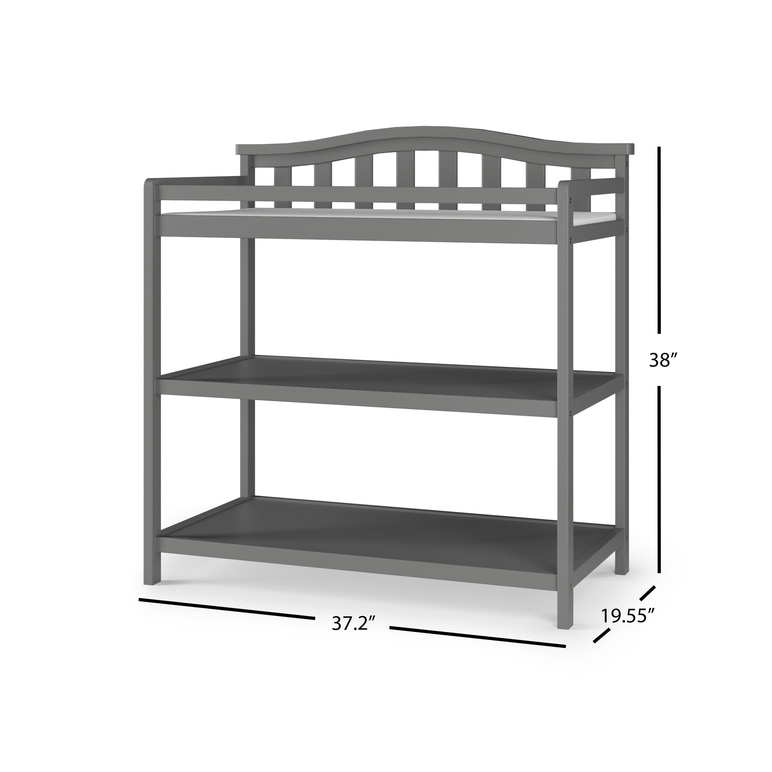 Arch Top Baby Changing Table. Cool Gray - Image 7