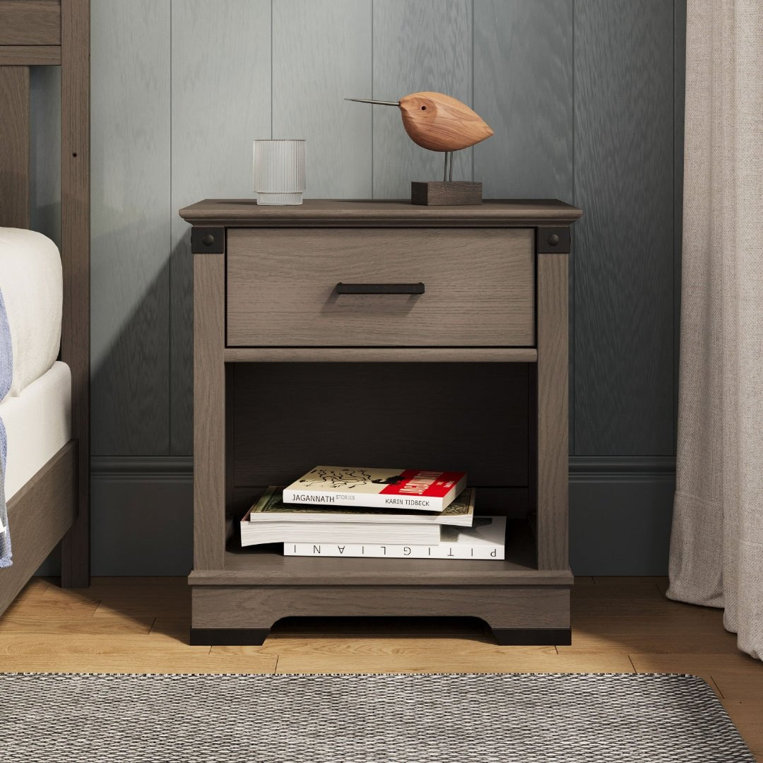 Redmond Nightstand. Dapper Gray