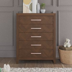 Kieran 5-Drawer Chest. Toasted Chestnut