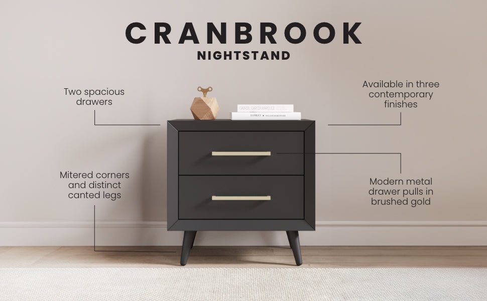 Cranbrook Nightstand. Ebony - Image 6