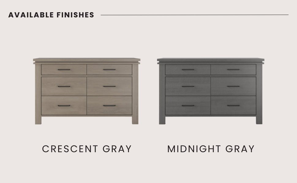 Denman Double Dresser. Midnight Gray - Image 5