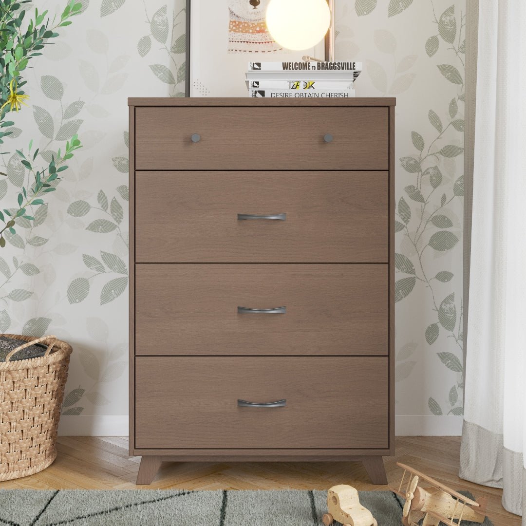 Soho 4 Drawer Chest. Dusty Heather