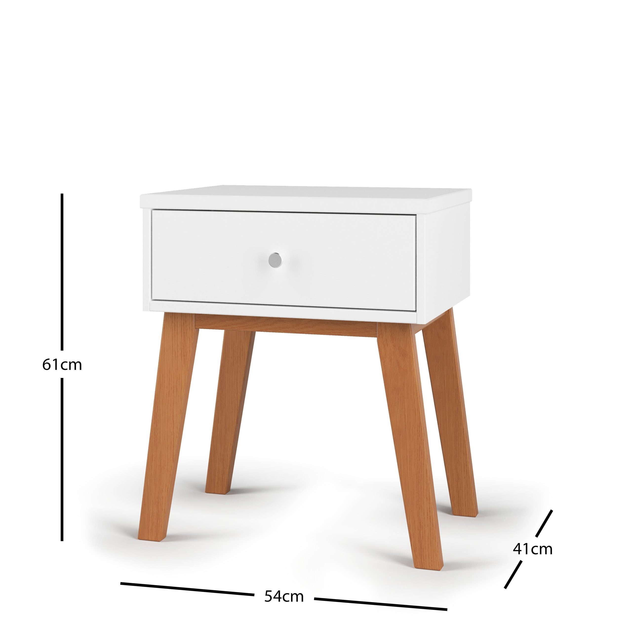 Soho Nightstand. White/Natural - Image 2