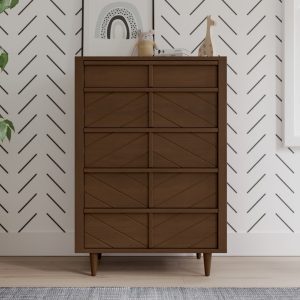 Surrey Hill 5 Drawer Chest. Toasted Chestnut